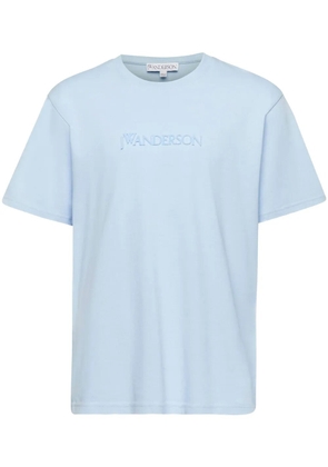JW Anderson logo-embroidered cotton shirt - Blue