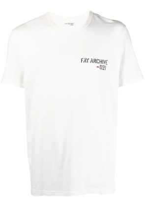 Fay logo-print T-shirt - White