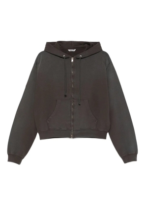 Auralee zip-up cotton hoodie - Black