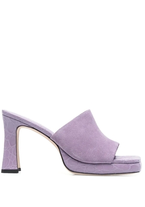 BY FAR 90mm suede sandals - Purple