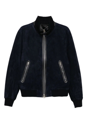 TOM FORD lamb-suede jacket - Blue