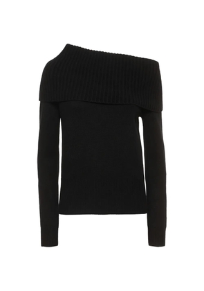 Michael Kors asymmetric-neckline cashmere sweater - Black