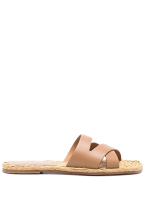 Paloma Barceló flat slides - Brown