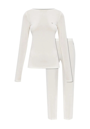 Emporio Armani logo-detail pajama set - Neutrals