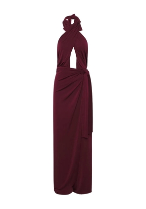 Johanna Ortiz halterneck jumpsuit - Red