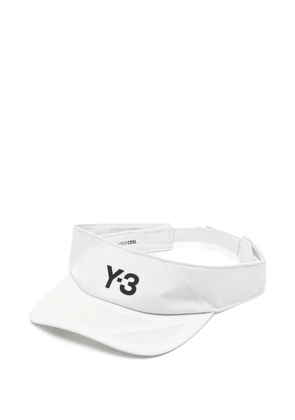 Y-3 logo-detail visor hat - White