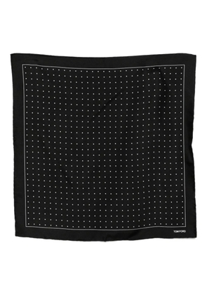 TOM FORD polka-dot pocket square - Black