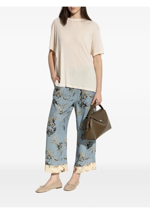 Paul Smith print button trousers - Blue