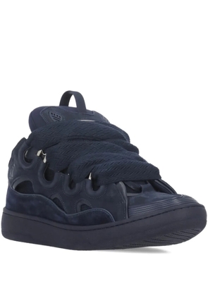 Lanvin Curb lace-up embossed-logo sneakers - Blue