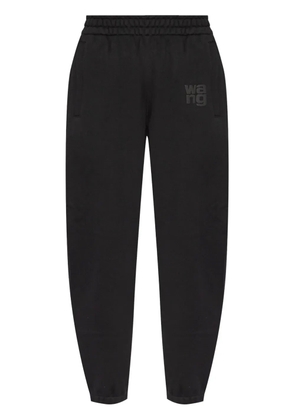 Alexander Wang puff-logo cotton track pants - Black