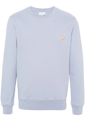 Maison Kitsuné fox-patch cotton sweatshirt - Blue