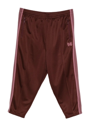 Needles side-stripe logo-detail pants - Red