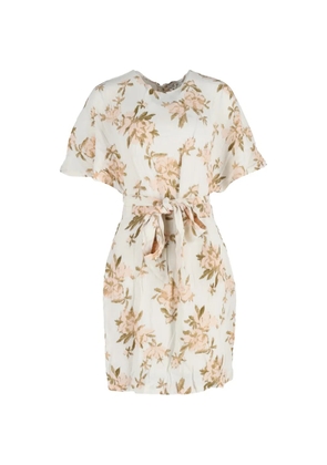 GANNI St Pierre printed mini dress - Neutrals