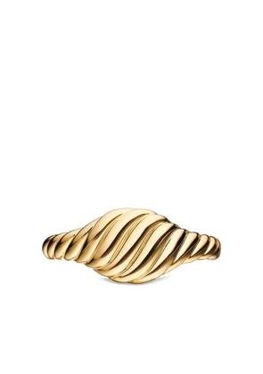 David Yurman 18kt yellow gold Sculpted Cable micro pinky ring (7mm)