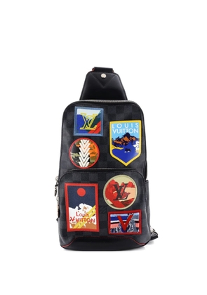 Louis Vuitton Pre-Owned Avenue Sling Bag Alps Patches Damier Graphite shoulder bag - Black