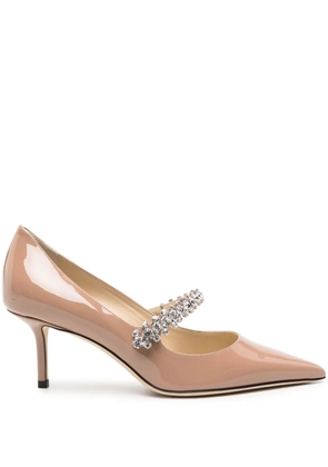 Jimmy Choo Bing 65mm crystal-strap pumps - Pink