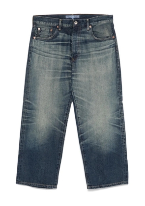 Junya Watanabe MAN whiskering-effect jeans - Blue