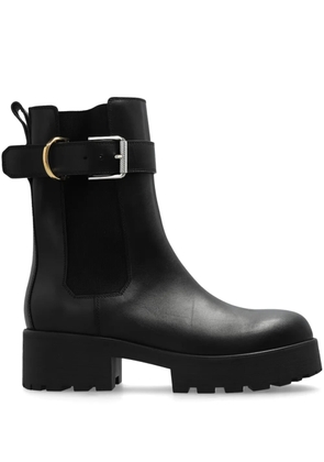 Givenchy buckled leather boots - Black