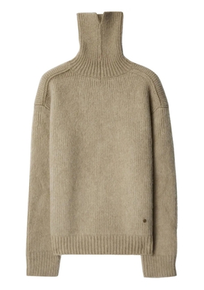 Burberry logo-plaque jumper - Neutrals