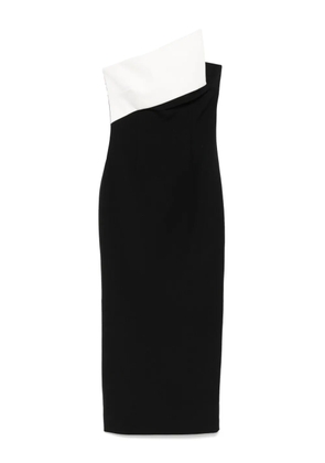 Roland Mouret contrast-panel midi dress - Black