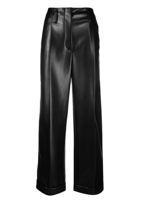 Philosophy Di Lorenzo Serafini faux-leather straight-leg trousers - Black