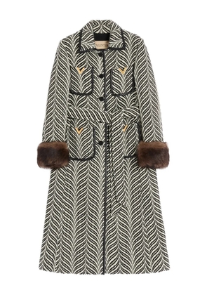 Valentino Garavani printed single-breasted coat - Black