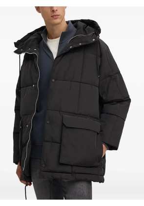 Armani Exchange hooded quilted jacket - Black