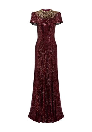 Jenny Packham Radiant sequin-embellished gown - Red