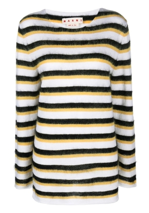 Marni brushed striped jumper - White