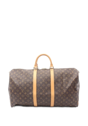 Louis Vuitton Pre-Owned 55 Keepall monogram-pattern holdall - Brown
