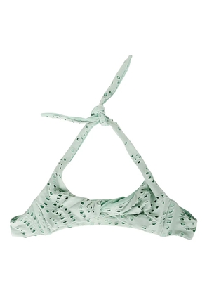 MC2 Saint Barth Leda eyelet-detail triangle bikini top - Green