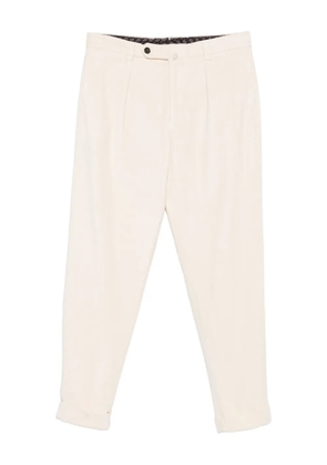 Berwich pleated cotton trousers - Neutrals