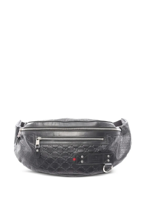 Gucci Pre-Owned Sima embossed leather belt bag - Black