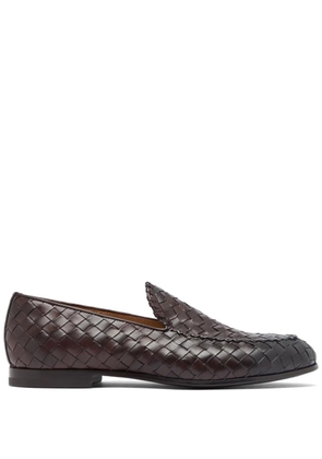 Scarosso Vittorio interwoven leather loafers - Brown