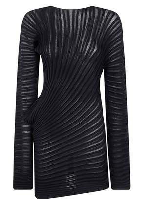 Issey Miyake pleated top - Black