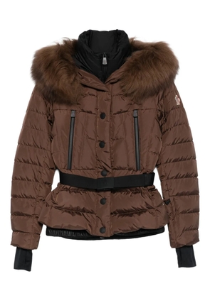 Moncler Grenoble belted puffer jacket - Brown