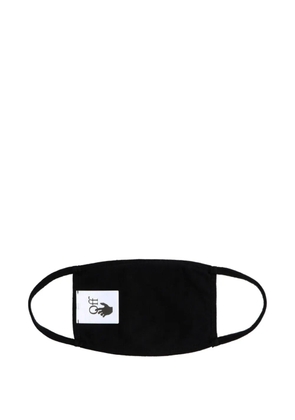 Off-White diagonal-striped cotton mask - Black