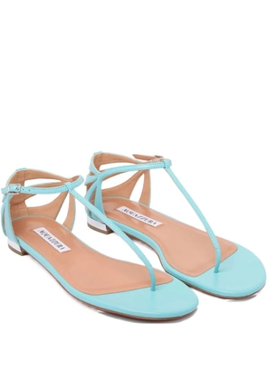 Aquazzura leather flat sandals - Blue