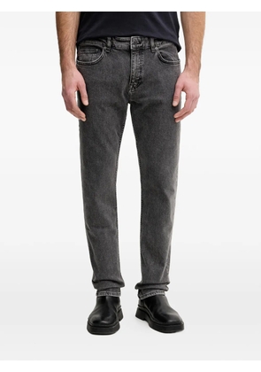 BOSS tonal topstitching straight-leg jeans - Grey