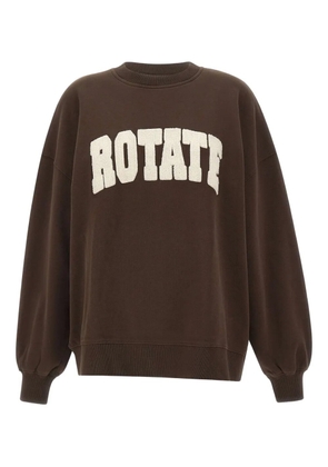 ROTATE BIRGER CHRISTENSEN logo crewneck sweatshirt - Brown