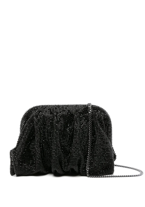 Benedetta Bruzziches beaded pleated clutch bag - Black