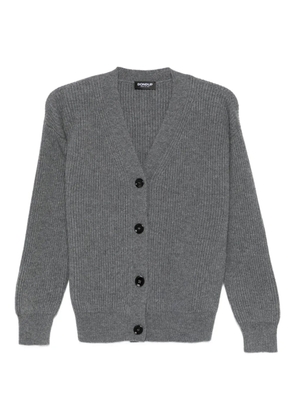 DONDUP V-neck ribbed cardigan - Grey