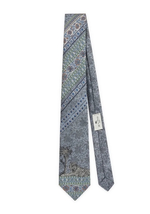 ETRO patterned-jacquard tie - Blue