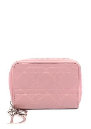 Christian Dior Pre-Owned 2000s small Lady Dior Canage leather wallet - Pink