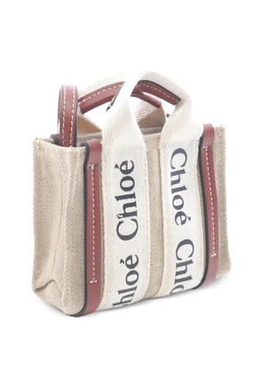 Chloé Pre-Owned 2020 mini Woody tote bag - Neutrals
