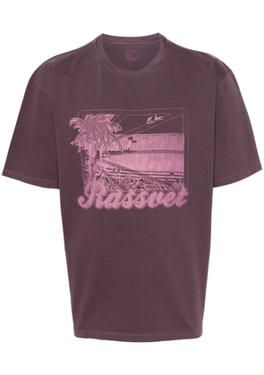 RASSVET graphic-print cotton T-shirt - Purple
