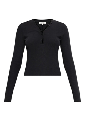 FRAME button ribbed top - Black