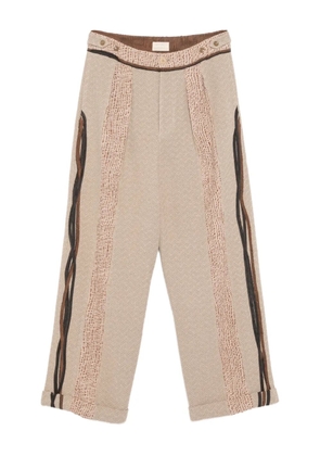 COMMUNS turn-up hemed pants - Neutrals