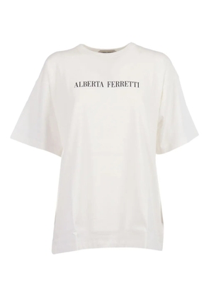 Alberta Ferretti graphic-print cotton T-shirt - White