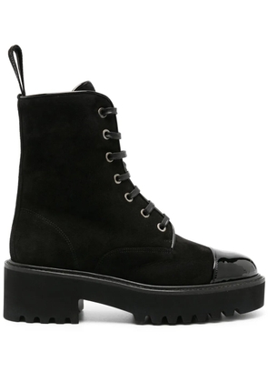 Aquazzura Desert lace-up suede boots - Black